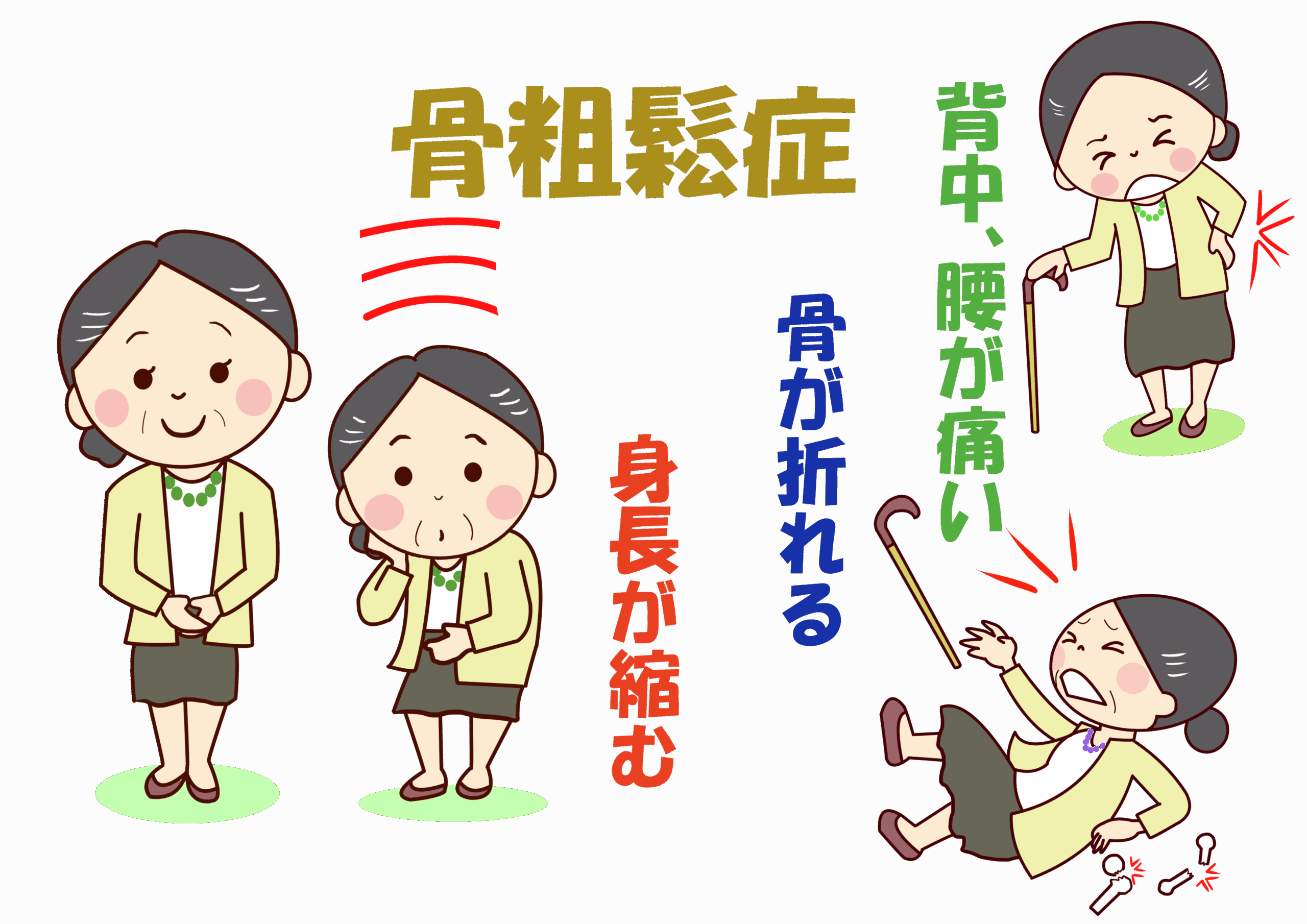 骨粗鬆症の症状・検査・診断基準・治療